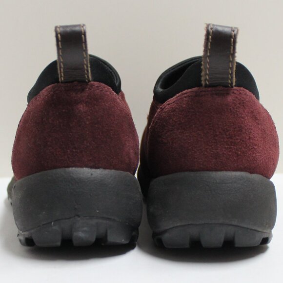 Land’s End 6 1/2B Women's Burgundy and Black Sole Slip On Shoes With Pull On Tab - Picture 3 of 11